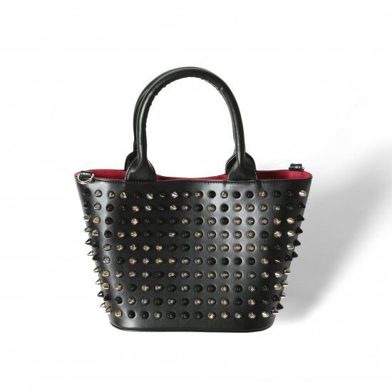 GLAMJAM スタッズバッグ Sサイズ ONI×エコレザーブラック×ミックス