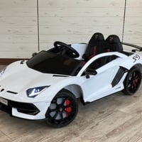 ランボルギーニ社公認 アヴェンタドールSVJ 子供用電動乗用ミニカー ホワイト ライセンス商品 商品番号4451
