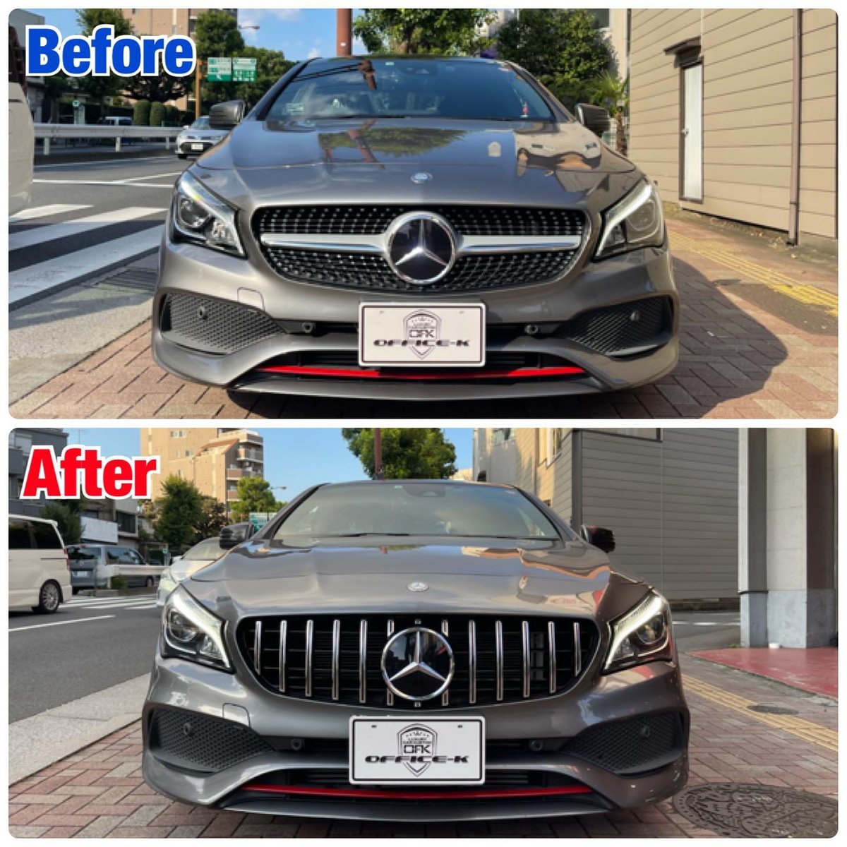 取付工賃込!! ベンツ CLAクラス W117/C117 前期 パナメリカーナグリル