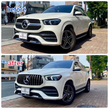 ベンツ GLEクラス W167 前期 AMG-Line専用 パナメリカーナグリル 縦フィン/GTR仕様 商品番号4527