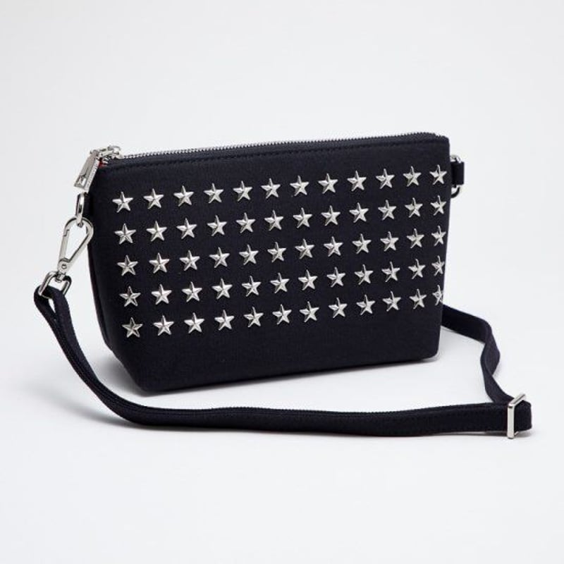 GLAMJAM スタッズバッグ トラベルポーチ Mサイズ HOSHI×ブラック