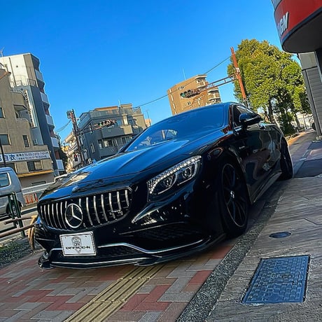 取付工賃込!! ベンツ Sクラス クーペ W217/C217 前期 AMG S63/S65用 パナメリカーナグリル 縦フィン/GTR仕様 商品番号4789T