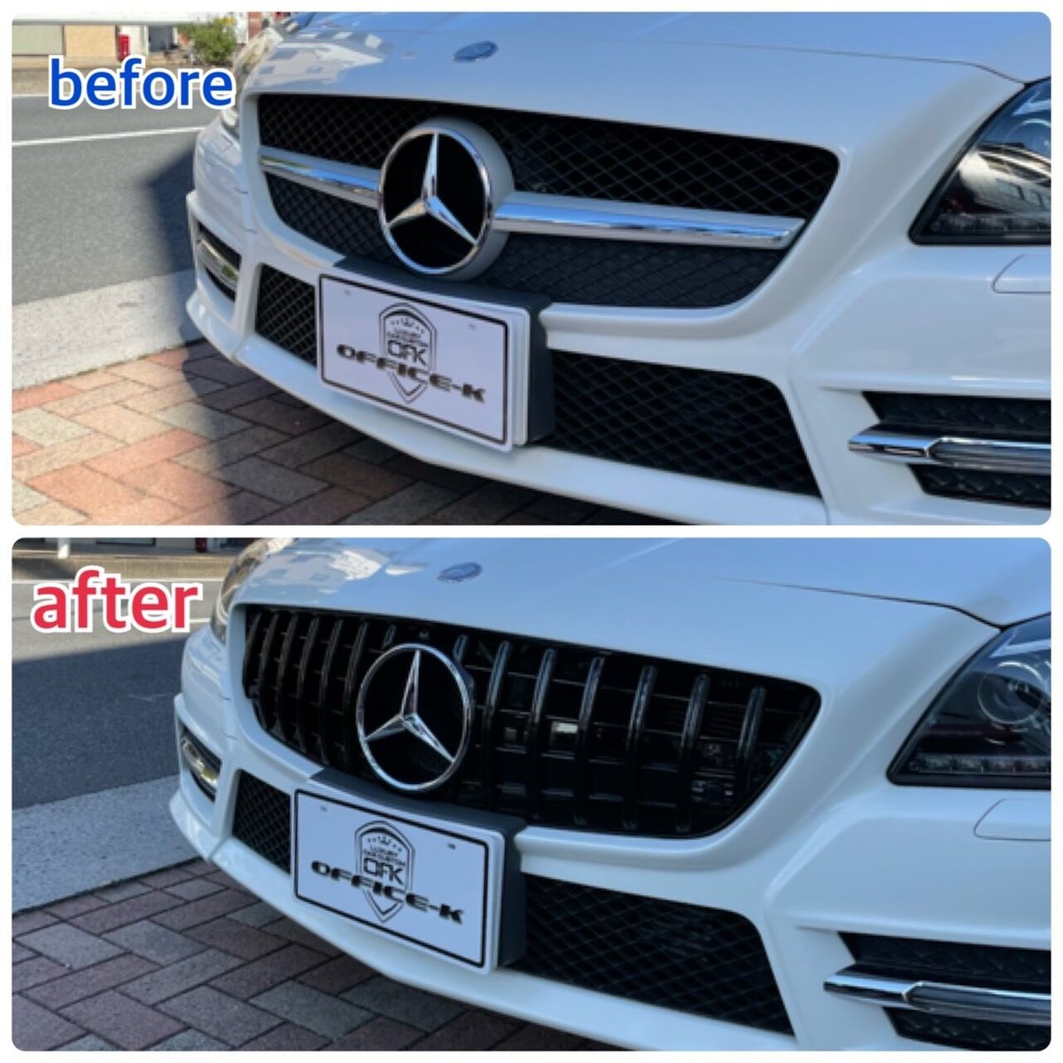 取付工賃込!! ベンツ SLKクラス R172 パナメリカーナグリル オール