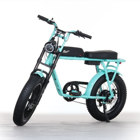 FLOW 電動アシスト ミリタリー 自転車 充電式 ターコイズブルー 商品番号4796