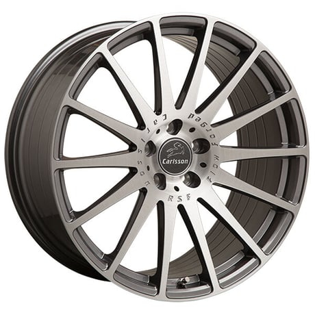超特価!! カールソン 1/14 RSF ガンメタ/ブラッシュド 19インチ 8.5J/9.5J 4本セット Carlsson