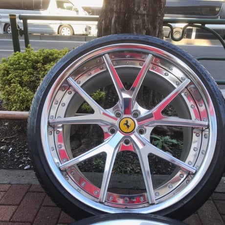 中古極上 フェラーリ F12/812用 ハイパーフォージド HF-LC5 HYPER FORGED フロント21/リア22インチ タイヤ付 鍛造 Ferrari ポリッシュ