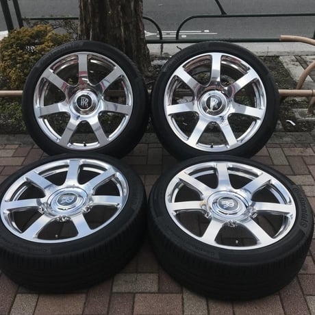 中古品 ロールスロイス 21インチ ホイールセット ゴースト/レイス/ドーン 純正品 7スポーク ポリッシュ RollsRoyce DAWN/GHOST/WRAITH PCD120