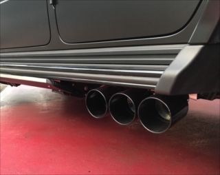 ベンツ Gクラス W463A G63用 ラウンド 6本出口 可変バルブ付マフラー
