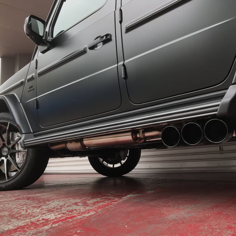 ベンツ Gクラス W463A G63用 ラウンド 6本出口 可変バルブ付マフラー MIRACLE製 商品番号4421