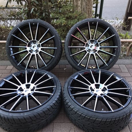 新品 ベンツ Sクラス W222/W221/W217 CLクラス W216 FORGIATO FLOW002 22インチ ブラックマシンド タイヤ付 フォージアート