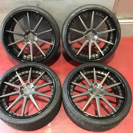 中古品 マセラティ クアトロポルテ SKY FORGED S206 21インチホイールSET 鍛造 スカイフォージド MASERATI バリ山タイヤ付 PCD114.3