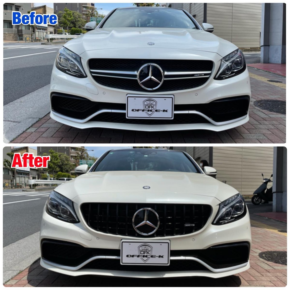 ベンツ Cクラス W205 前期 AMG C63専用 パナメリカーナグリル