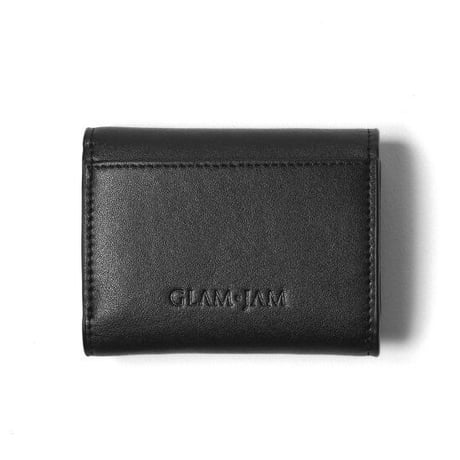 GLAMJAM スタッズコンパクト財布 エコレザーブラック×ミックス×ブラック　 グラムジャム