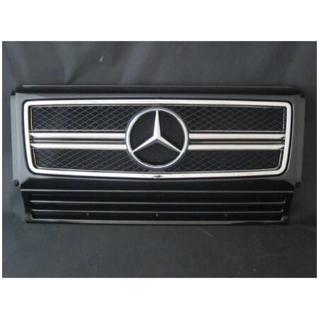 ベンツ Gクラス W463 ゲレンデ G63スタイルグリル 2ファン車対応品 197オブシディアンブラック 商品番号3223