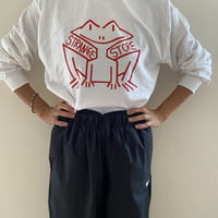 strange store フロッグロングTシャツ赤