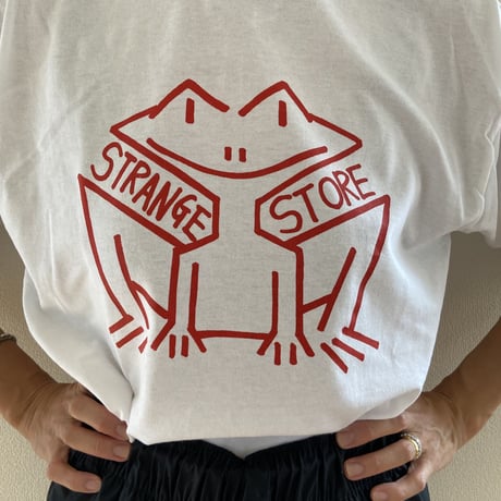 strange store フロッグロングTシャツ赤