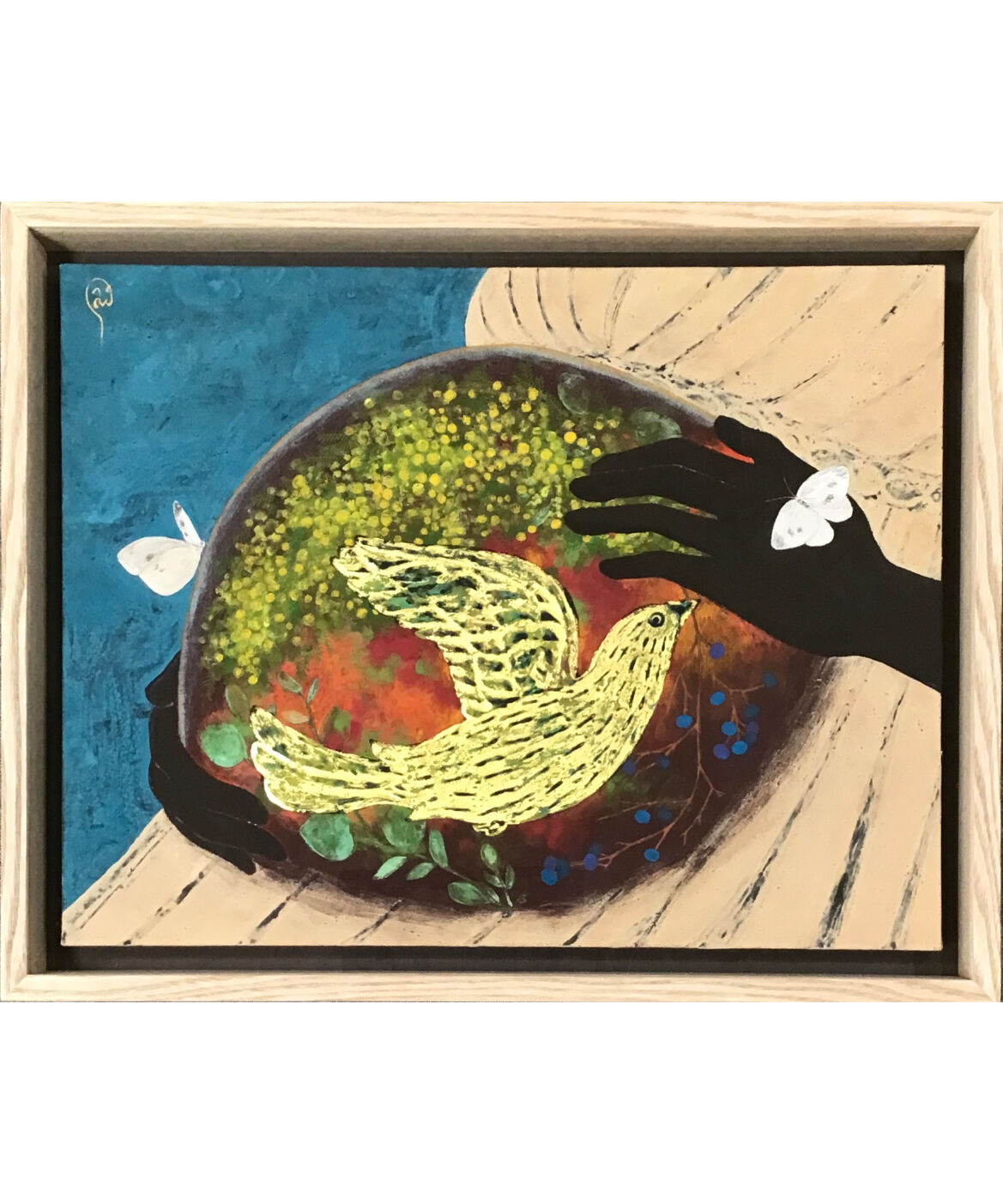 「思いきり咲いてみる」原画 本物 一点物 絵画 yoko 思いきり咲いてみる」原画 本物 一点物 絵画 yoko
