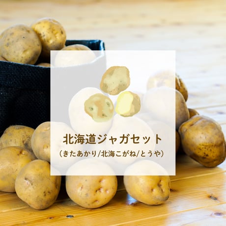 【10月上旬〜下旬発送】北海道じゃがセット(きたあかり/とうや/北海こがね)　味比べセット(ミニサイズじゃがのおまけ付)