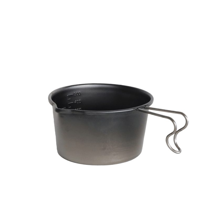 直火OK】注ぎ口あり・黒発色仕様シエラカップ500ml | 高秋化学