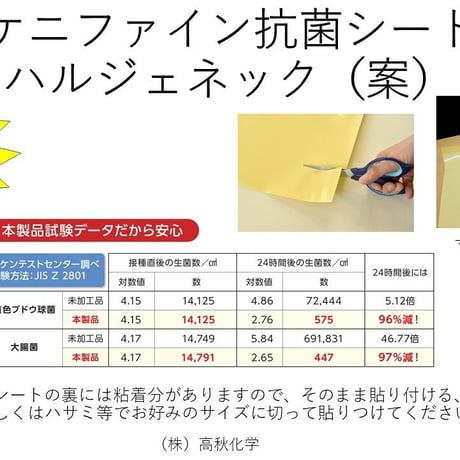 大型抗菌シール・ハルジェネック【廃版】/Anti Bacterial Film Haru-gienic