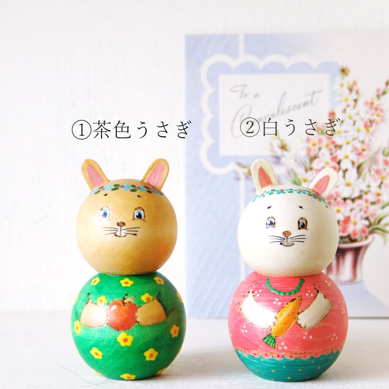 ウクライナ雑貨☆民族衣装マトリョーシカ5Pウサギ エレナ新作