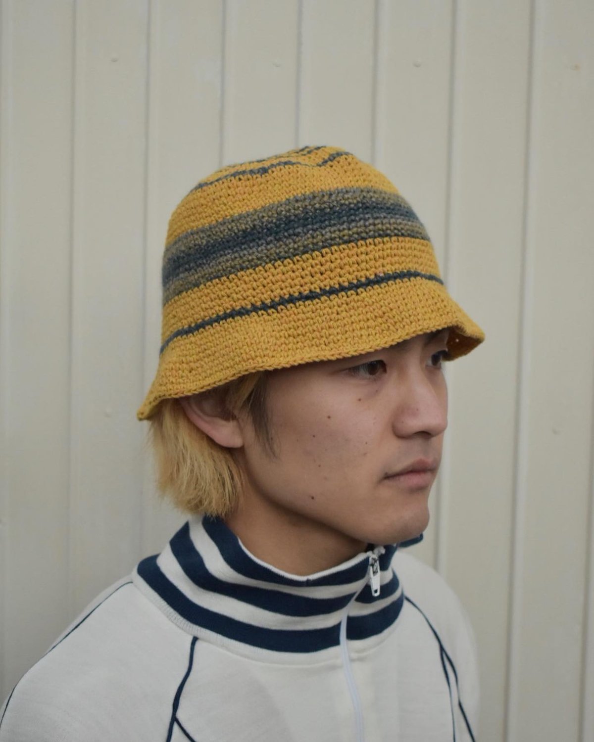 アイテムNo.5 《手編み🧶イエロー×グラデーショングリーン