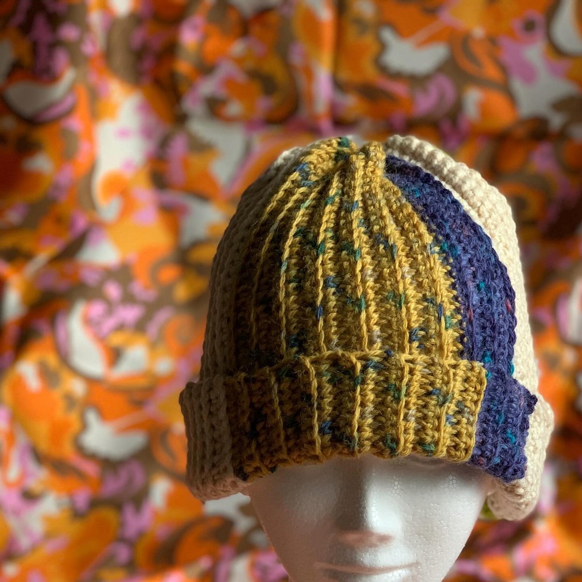 手編み🧶ランダムカラーニット帽 A | Lukka食堂