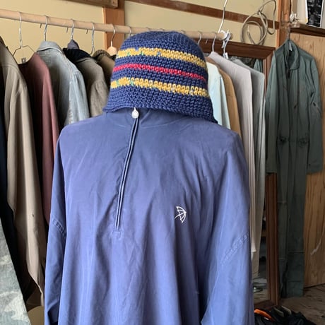 アイテムNo.25 《手編み🧶 ネイビークラッシャーハット》