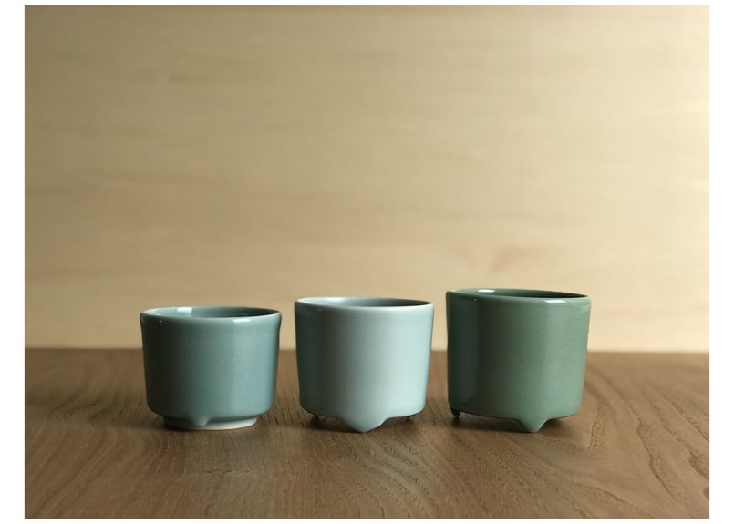 青磁　香炉 Miura Koheiji 三浦小平二, LNT, Celadon Tea Jar with Cover