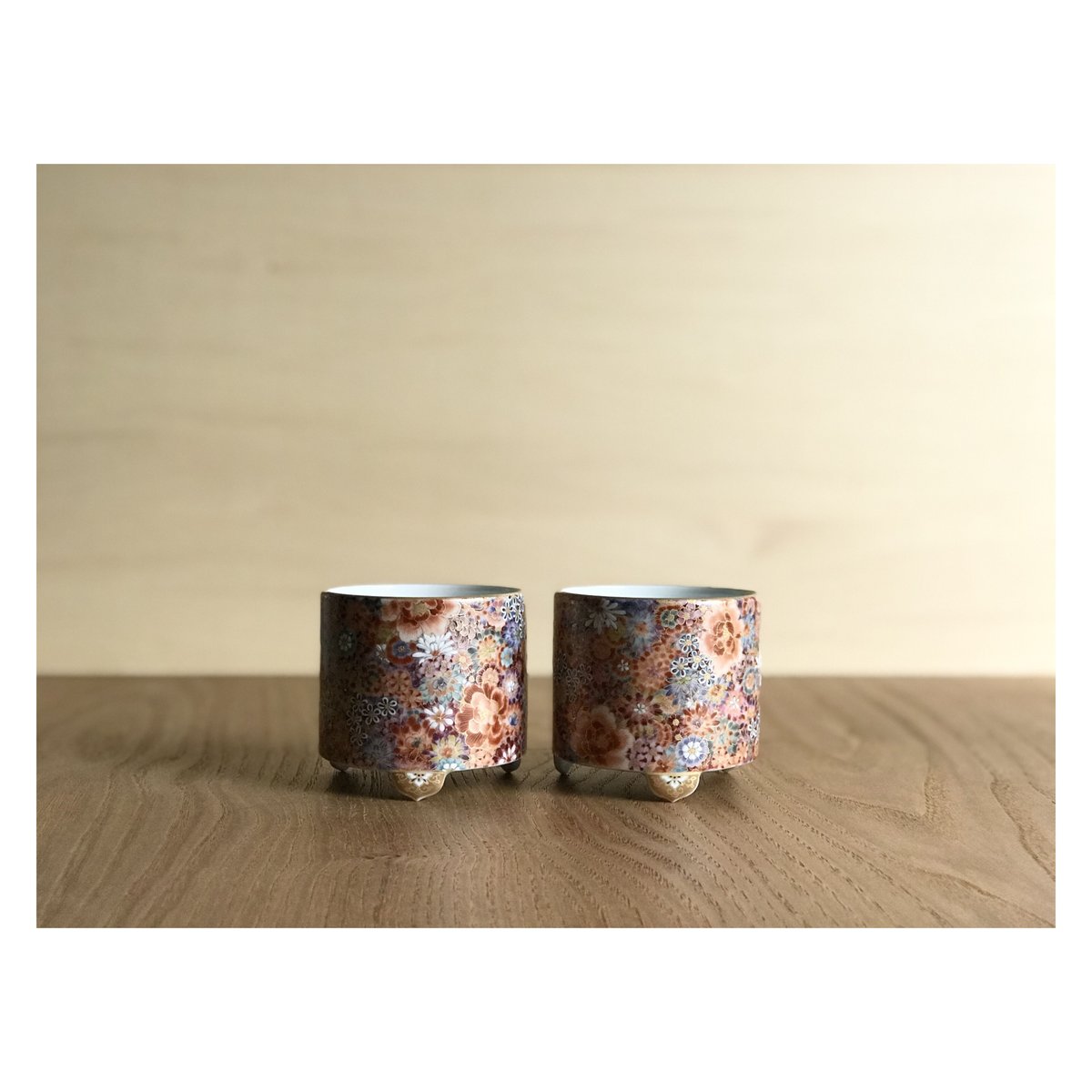 華薩摩聞香炉／一対（＝二基）桐箱入【香道具ファンドNo.5-1