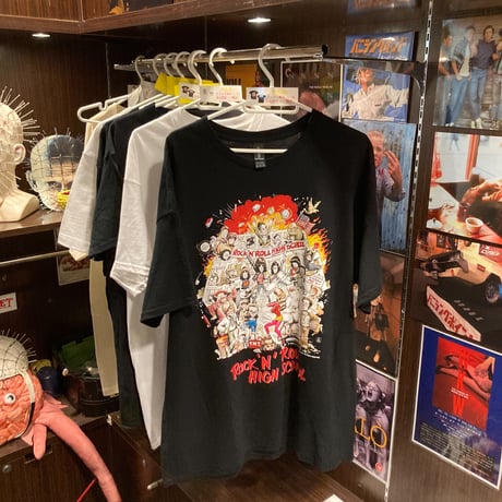 ロックンロール・ハイスクール　Tシャツ (イラスト黒ver.）