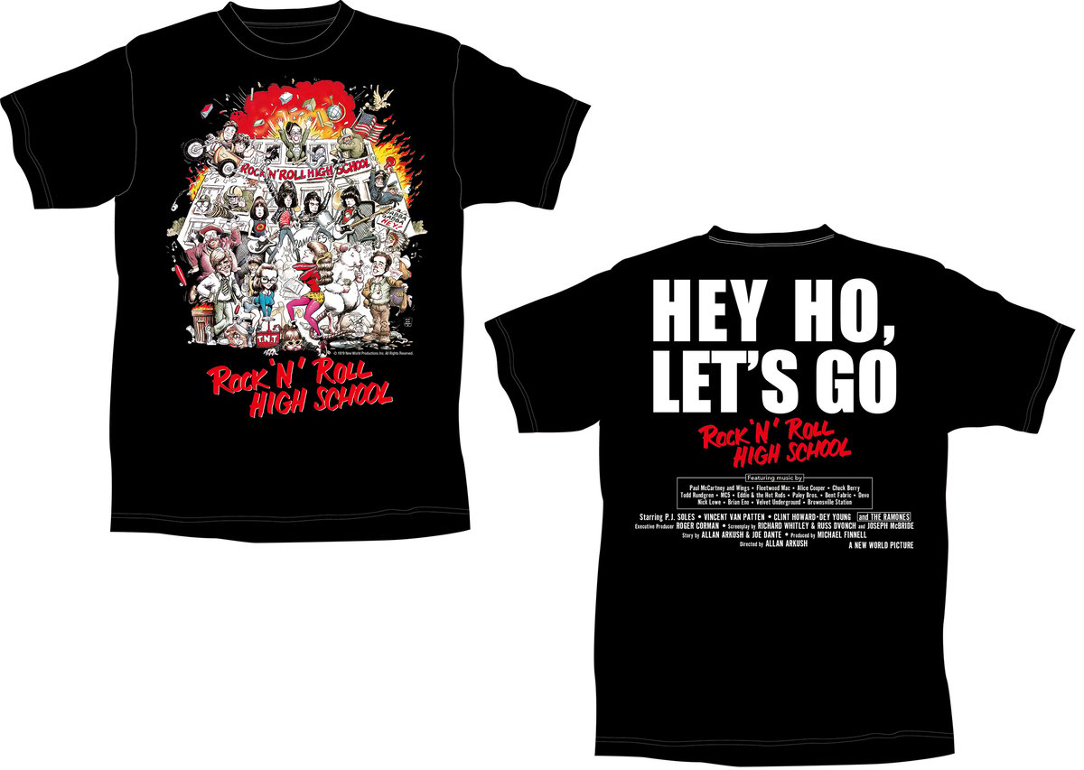 ロックンロール・ハイスクール ラモーンズ Tシャツ　映画 ロックンロール・ハイスクール Tシャツ (イラスト黒ver.） | CINEM＠RT