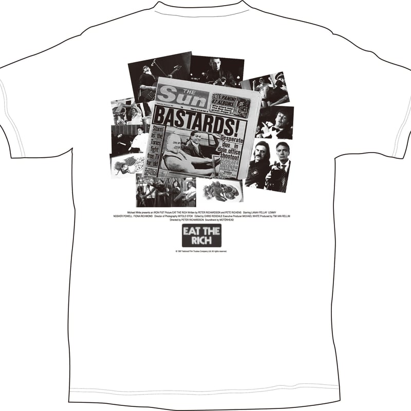 「金持を喰いちぎれ」映画プロモ・Tシャツ EAT THE RICH 金持を喰いちぎれ」映画プロモ・Tシャツ EAT THE RICH 金持を喰い