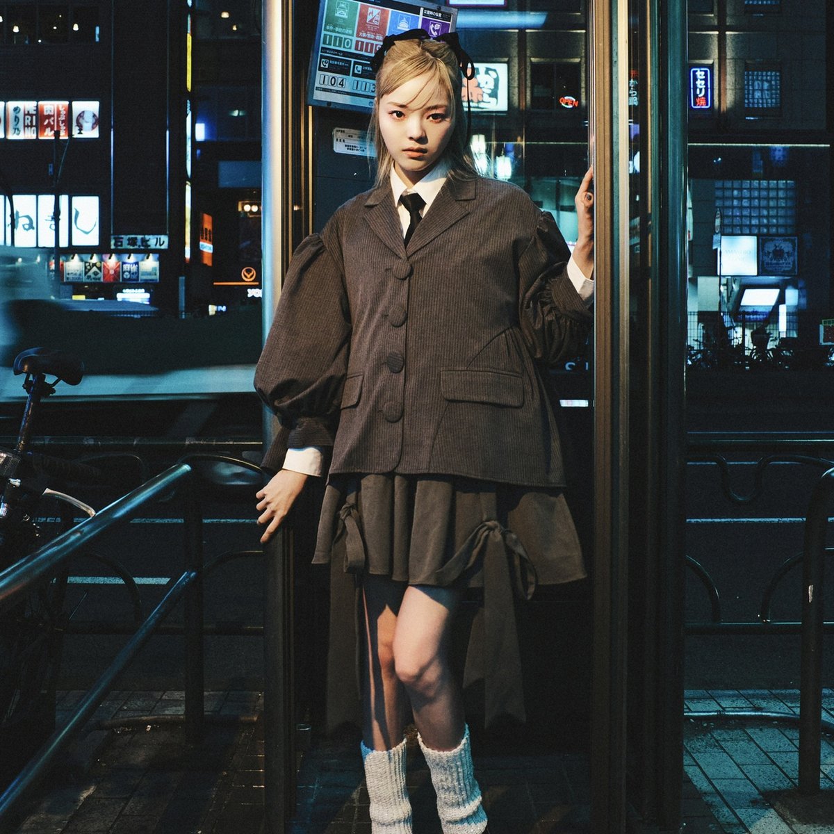 リボンガーターショートパンツ BLACK | HEIHEI PRE ORDER SHOP