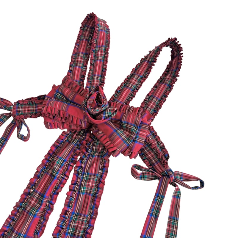 HEIHEI リボンハーネス 赤チェック HEIHEI ハーネス 赤チェック HEIHEI リボンハーネス 赤チェック HEIHEI