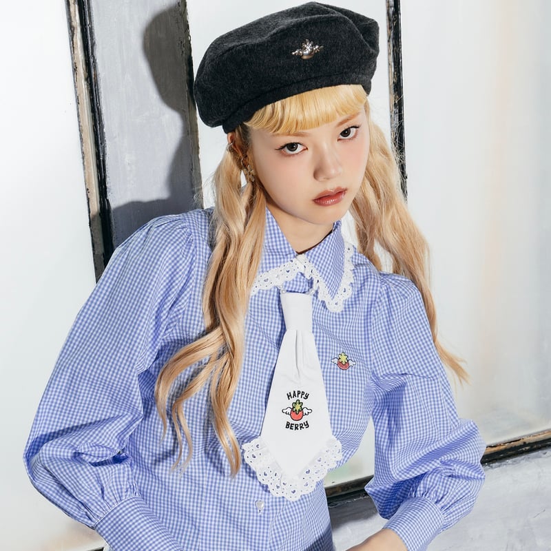 HAPPYBERRY HEIHEI ブラウス　ネクタイネックレス　パラキス HAPPY BERRY × HEIHEI ネクタイネックレス WHITE | HEIHEI