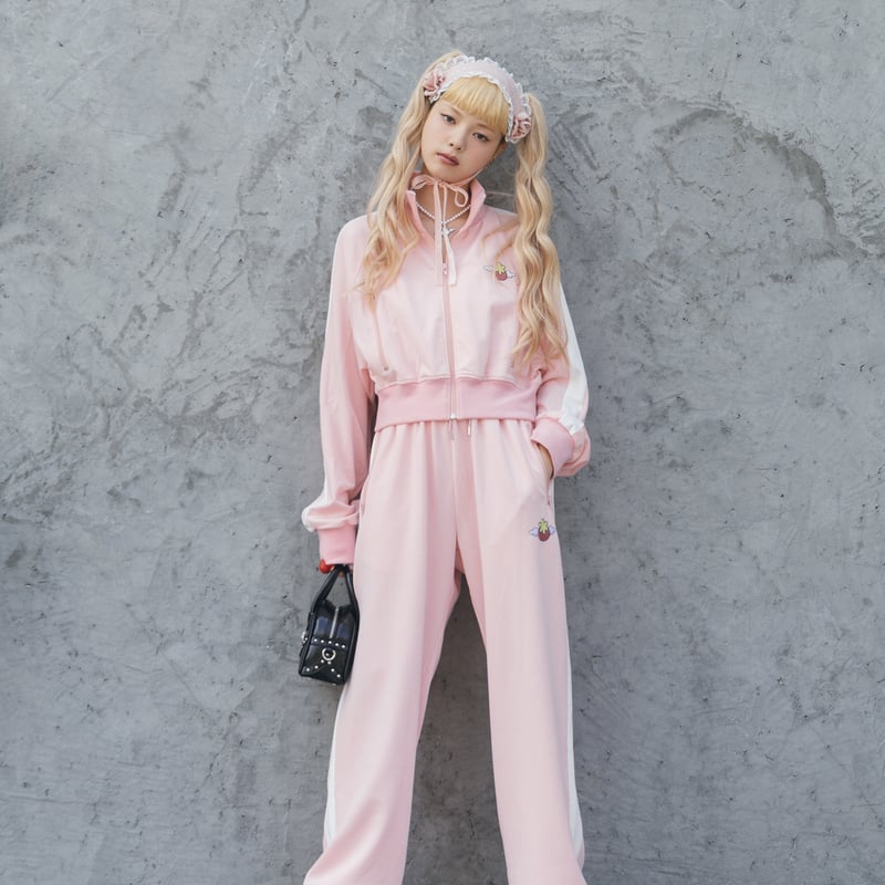 HAPPYBERRY HEIHEI トラックジャケット　パンツ　ピンク　パラキス HAPPY BERRY × HEIHEI トラックジャケット PINK | HEIHEI