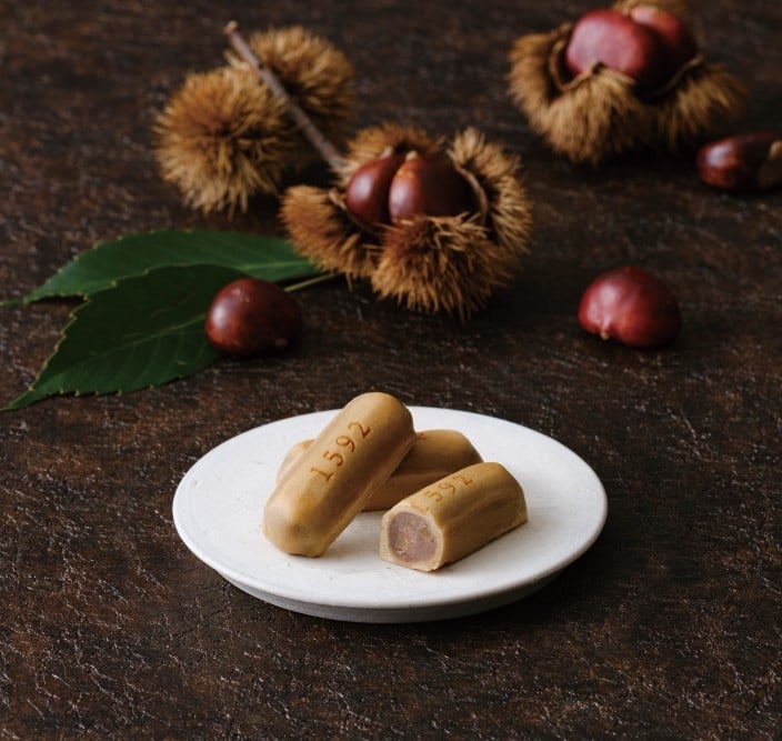 濃厚和栗饅頭】栗の1592（ひごくに） 3個入 | 古今堂