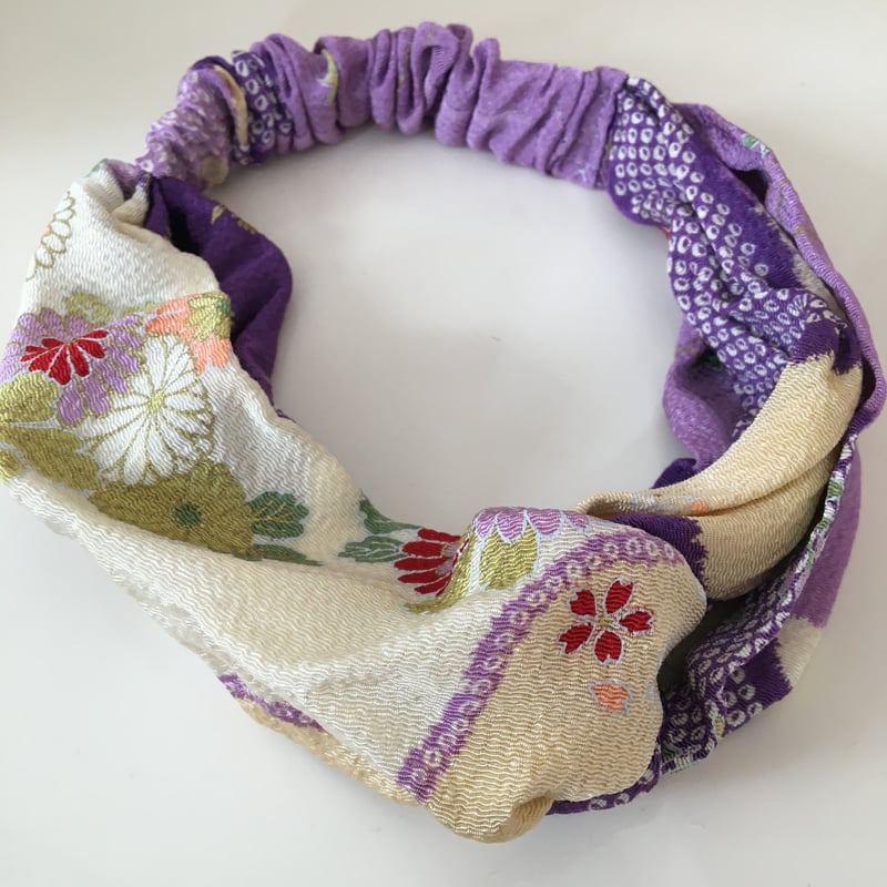 藤紫の和柄クロスターバン【国内送料無料】 | Tsutsu Tokio