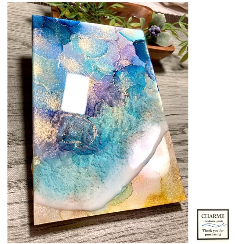 オーシャンアート　レジン　海　アルコールインクアート レジンアート 海アート オーシャンアート ハワイ アルコール