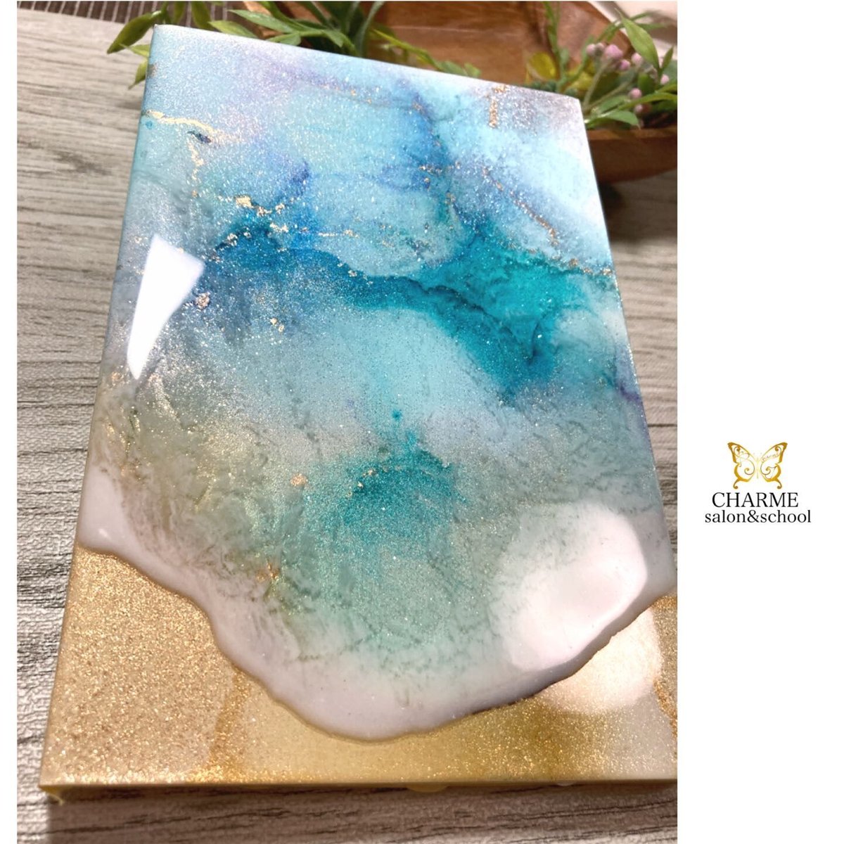 オーシャンアート　レジン　海　アルコールインクアート アルコールインク/オーシャンアート | charme's interior STORE