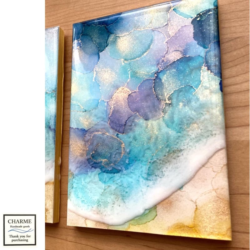 オーシャンアート　レジン　海　アルコールインクアート アルコールインクアート＊海アート | Orsetto.Kana.Art