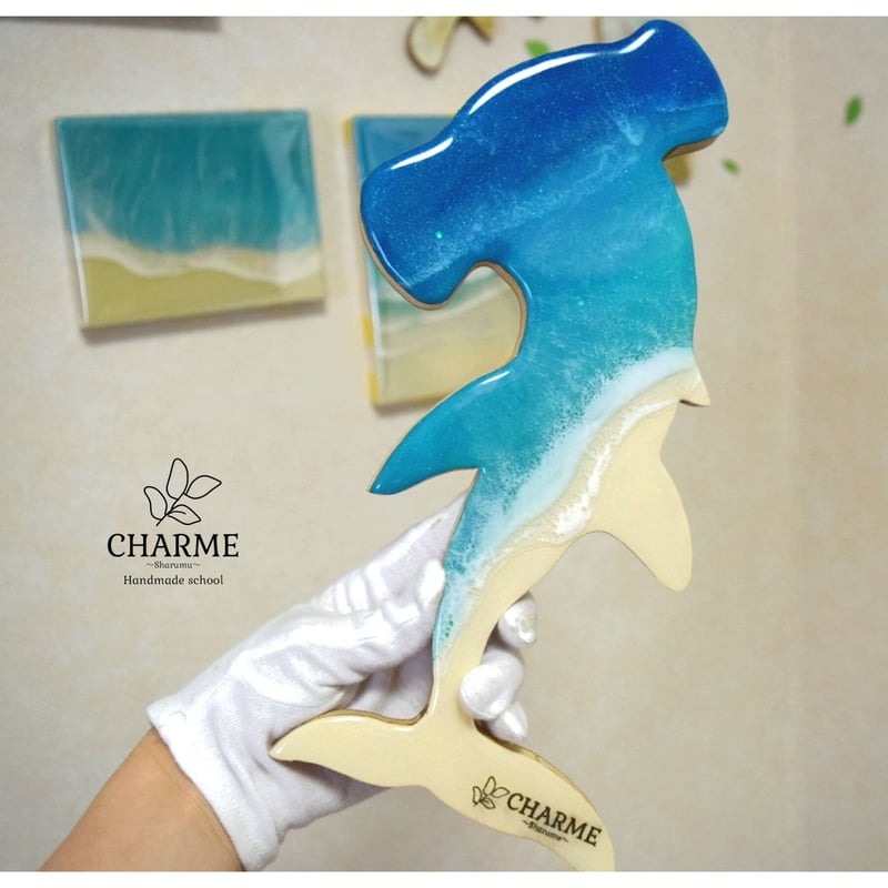 海のレジンパネル【ハンマーヘッドシャーク】 | charme's interior STORE