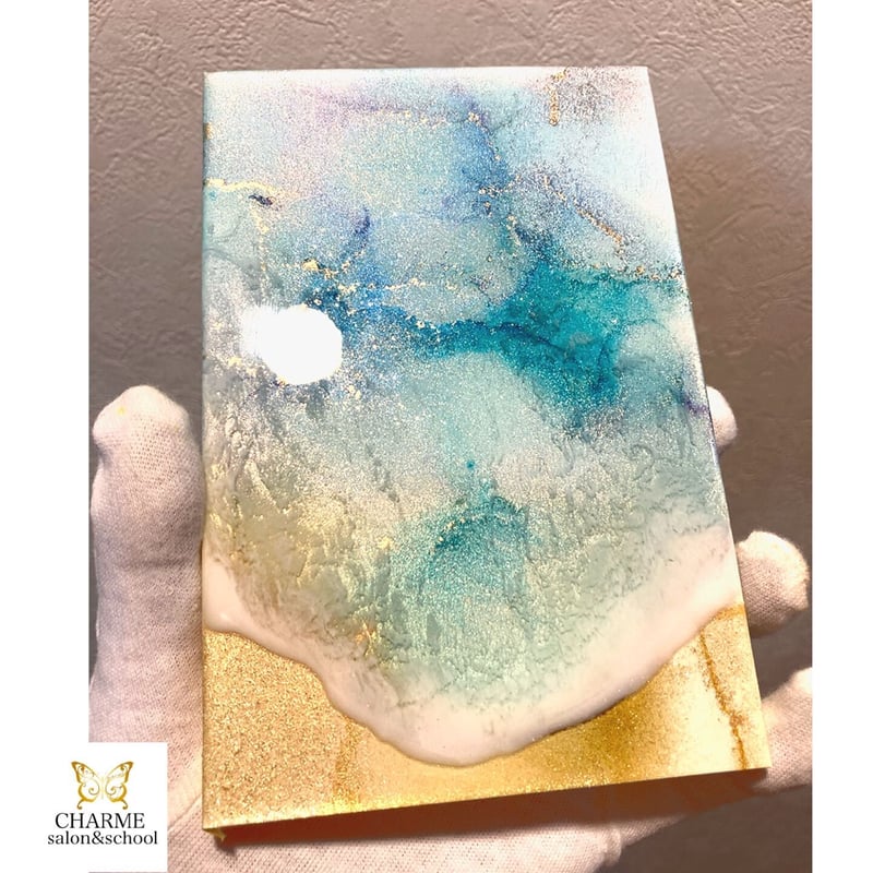 オーシャンアート　レジン　海　アルコールインクアート 海/水面/アルコールインクアート/インテリアパネル/レジン