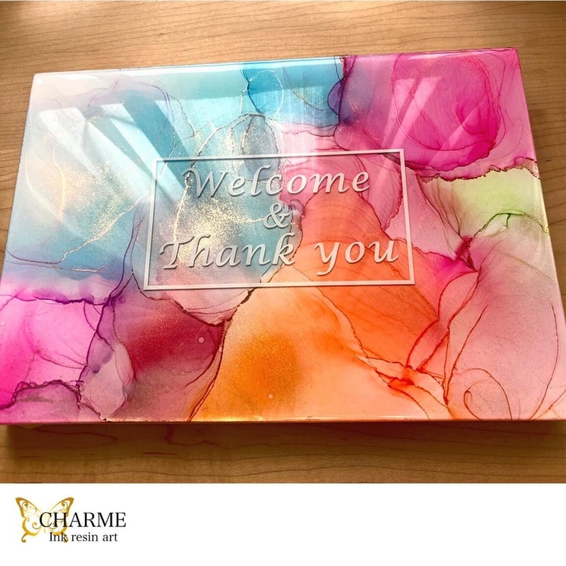 アルコールインクアート【welcome thank you】 | charme's inte アルコールインクアート【welcome thank you】 | charme's inte