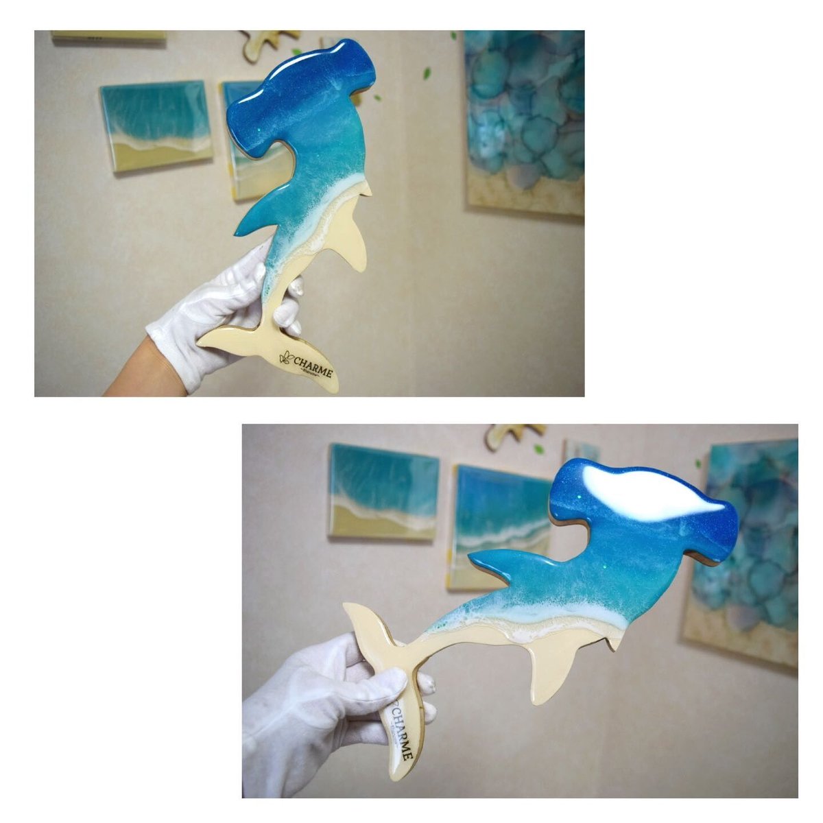 海のレジンパネル【ハンマーヘッドシャーク】 | charme's interior STORE