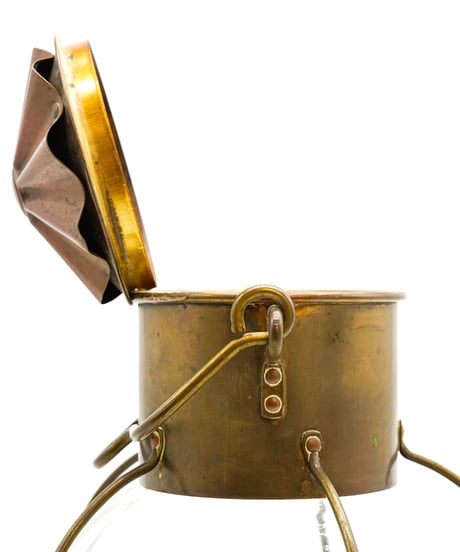 Brass marine lamp made in England