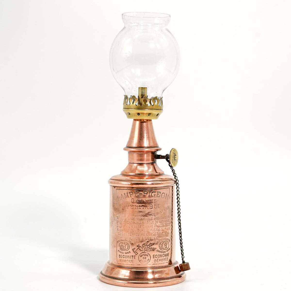 LAMPE PIGEON Copper 1900