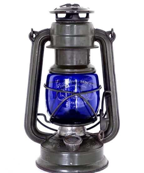 feuerhand No 275 BABY made in germany blue glass