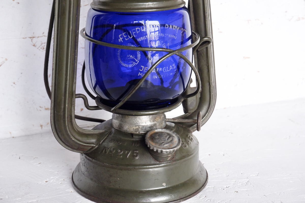 feuerhand No 275 BABY made in germany blue glas...